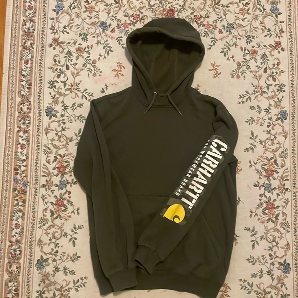 Men’s Carhartt Work Hoodie Olive Green